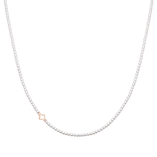 CLOVIA 14K 크리스탈 진주 비드목걸이 2mm (JJCLNI5B6201R4420)