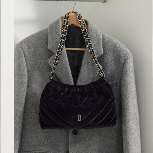 ILLY 벨벳 SM 숄더 BK (JHNCHA5BF349BK260)