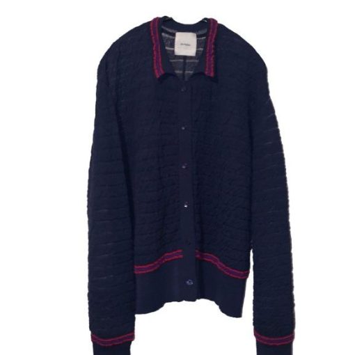 주름 폴로 카디건 네이비 [오프라인 매장 한정]