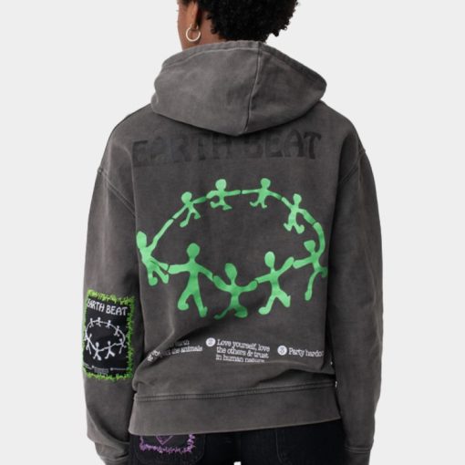 비롱드 워시드 블랙 후디 AW23H0101